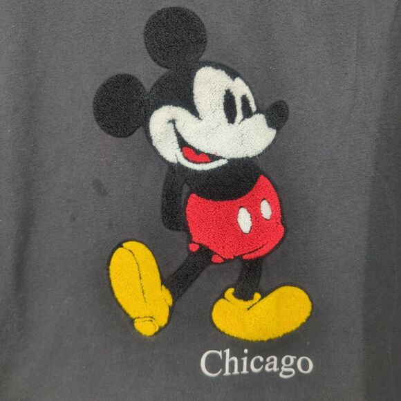 Vintage Disney Mickey Mouse Chicago Embroidered Crewneck Sweatshirt Size  M - Picture 8 of 10